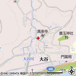 和歌山県有田郡有田川町大谷249周辺の地図