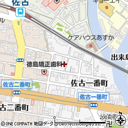 佐古東公園周辺の地図