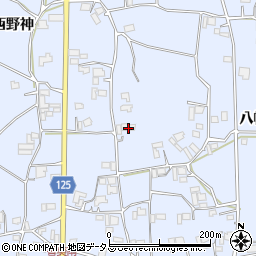 徳島県阿波市市場町香美八幡本282周辺の地図
