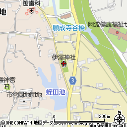 伊澤神社周辺の地図