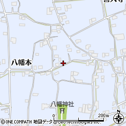 徳島県阿波市市場町香美八幡本88周辺の地図