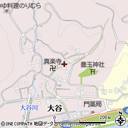 和歌山県有田郡有田川町大谷周辺の地図