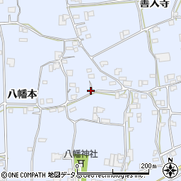 徳島県阿波市市場町香美八幡本86周辺の地図