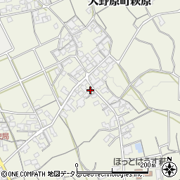 香川県観音寺市大野原町萩原2308周辺の地図