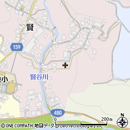 和歌山県有田郡有田川町賢1038周辺の地図