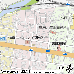 徳島県徳島市佐古四番町周辺の地図