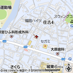 徳島市役所　教育委員会住吉・城東公民館周辺の地図