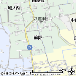 徳島県徳島市国府町井戸前野周辺の地図