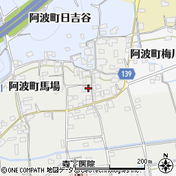 徳島県阿波市阿波町馬場38周辺の地図