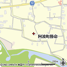 徳島県阿波市阿波町勝命397周辺の地図