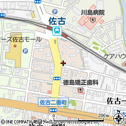 佐古蒲鉾店周辺の地図