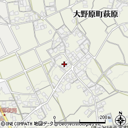 香川県観音寺市大野原町萩原1707周辺の地図