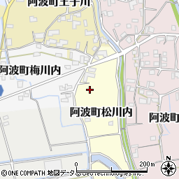 徳島県阿波市阿波町松川内周辺の地図