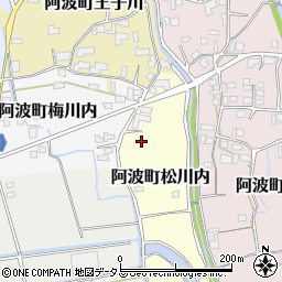 徳島県阿波市阿波町松川内周辺の地図