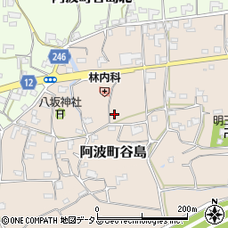 徳島県阿波市阿波町谷島周辺の地図