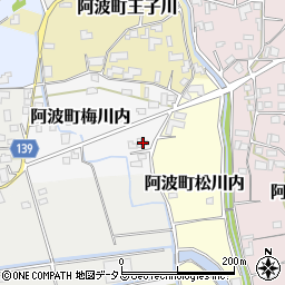 徳島県阿波市阿波町梅川内51周辺の地図