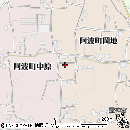 徳島県阿波市阿波町岡地123周辺の地図