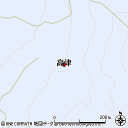 奈良県吉野郡十津川村高津周辺の地図