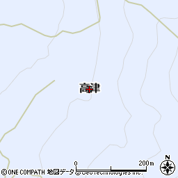 奈良県十津川村（吉野郡）高津周辺の地図