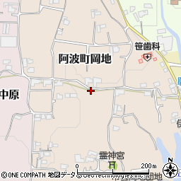 徳島県阿波市阿波町岡地201周辺の地図