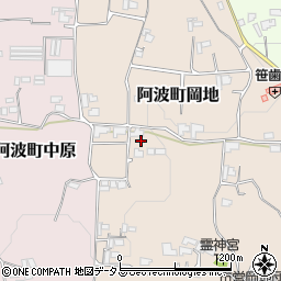 徳島県阿波市阿波町岡地116-1周辺の地図