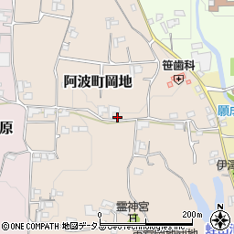 徳島県阿波市阿波町岡地50周辺の地図