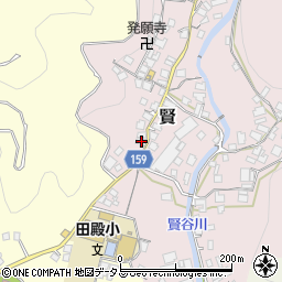 和歌山県有田郡有田川町賢154周辺の地図