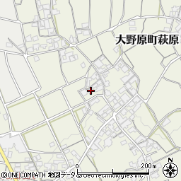 香川県観音寺市大野原町萩原1721-2周辺の地図