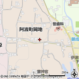 徳島県阿波市阿波町岡地周辺の地図