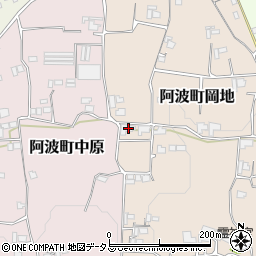 徳島県阿波市阿波町岡地121周辺の地図