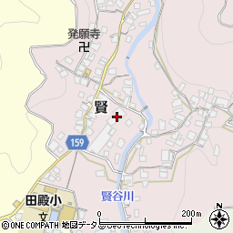和歌山県有田郡有田川町賢54周辺の地図