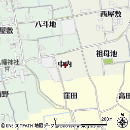 徳島県徳島市国府町北岩延中内周辺の地図