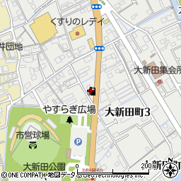 ＥＮＥＯＳ大新田ＳＳ周辺の地図