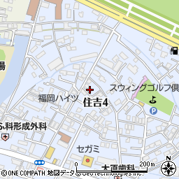 カギの１１０番救急車　住吉周辺の地図