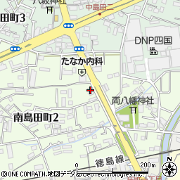 徳島ヤクルト販売　徳島西センター周辺の地図