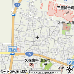 香川県観音寺市豊浜町姫浜1332-1周辺の地図