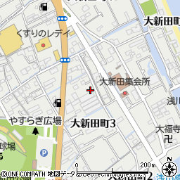 愛媛県今治市大新田町周辺の地図