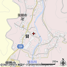 和歌山県有田郡有田川町賢72周辺の地図