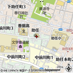 徳島市役所　助任幼稚園周辺の地図