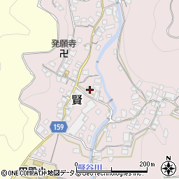 和歌山県有田郡有田川町賢74周辺の地図