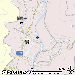 和歌山県有田郡有田川町賢68周辺の地図
