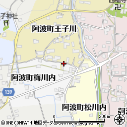 徳島県阿波市阿波町梅川内4周辺の地図