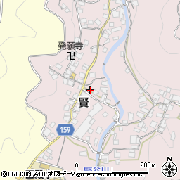 和歌山県有田郡有田川町賢75周辺の地図