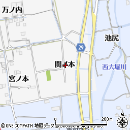 徳島県徳島市国府町桜間関ノ本周辺の地図