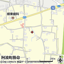 徳島県阿波市阿波町勝命191周辺の地図