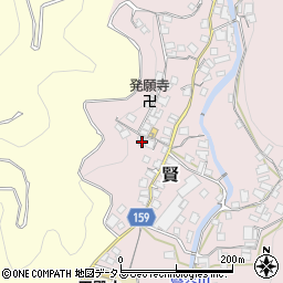 和歌山県有田郡有田川町賢148周辺の地図