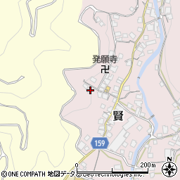 和歌山県有田郡有田川町賢212周辺の地図