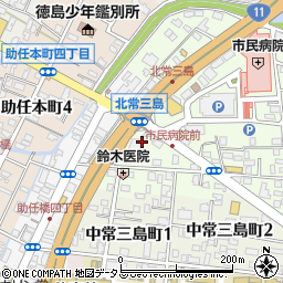 〒770-0812 徳島県徳島市北常三島町の地図