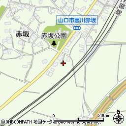 山口県山口市嘉川赤坂165周辺の地図