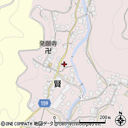 和歌山県有田郡有田川町賢80周辺の地図
